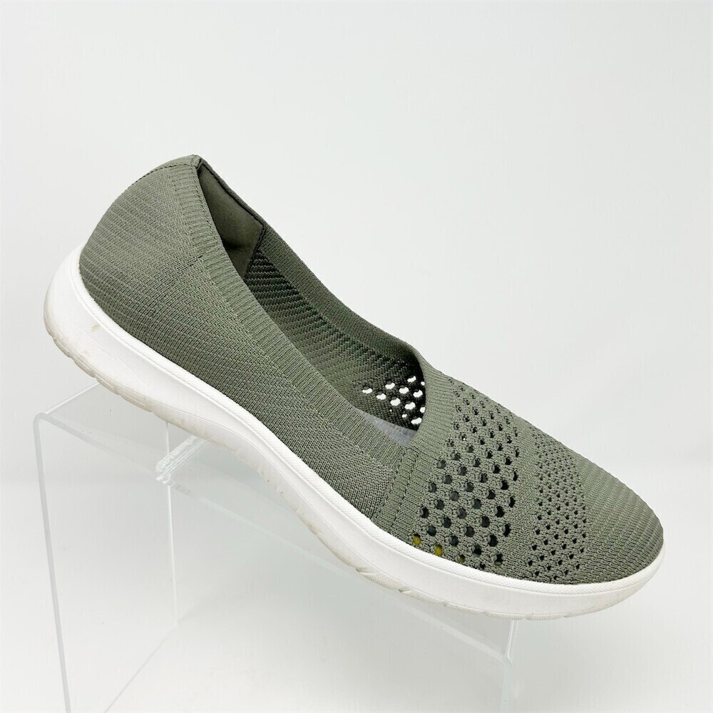 Clarks Cloudsteppers Adella Moon Loafer Flats Womens 11 Olive Green Comfort